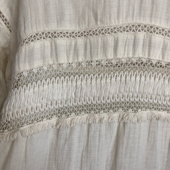 Mango • White Boho Top Large - Picture 3 of 5